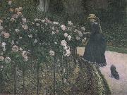 Gustave Caillebotte Some Rose in the garden oil painting artist